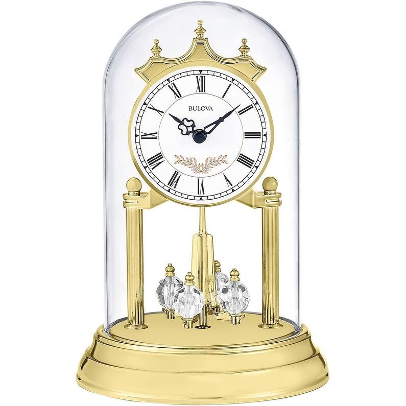 Bulova B8821 Heather Anniversary Clock - Gold