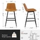 preview thumbnail 26 of 103, LUE BONA Modern Industrial Counter Stools Faux Leather Upholstered Counter Height Bar tools with Back