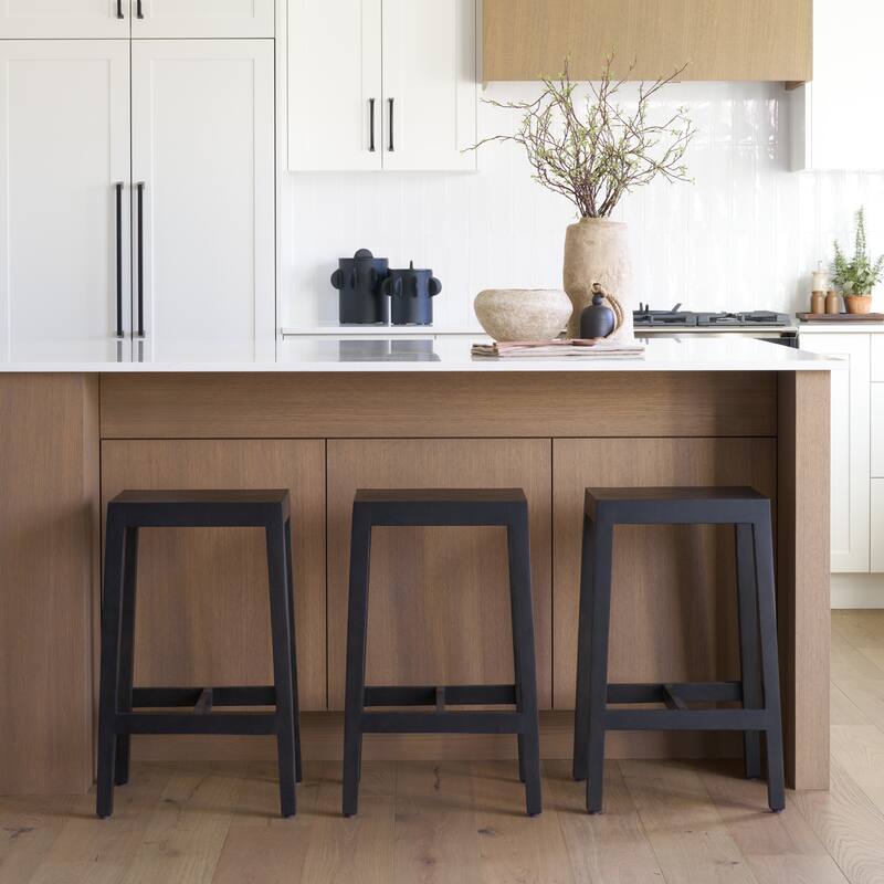 Colony Light Brown Solid Wood Counter Stool - 16.0L x 13.0W x 25.0H