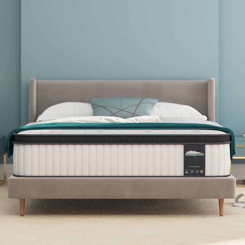 12" Hybrid Memory Foam and Pocket Spring Mattress, Mattress in a Box - Full