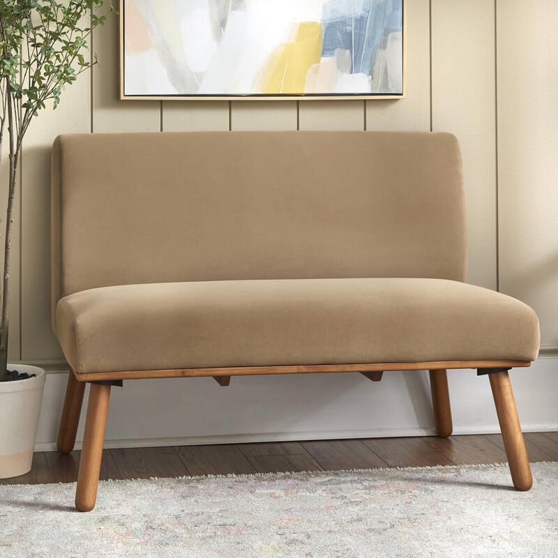 Lifestorey Gather Solid Wood Upholstered Loveseat