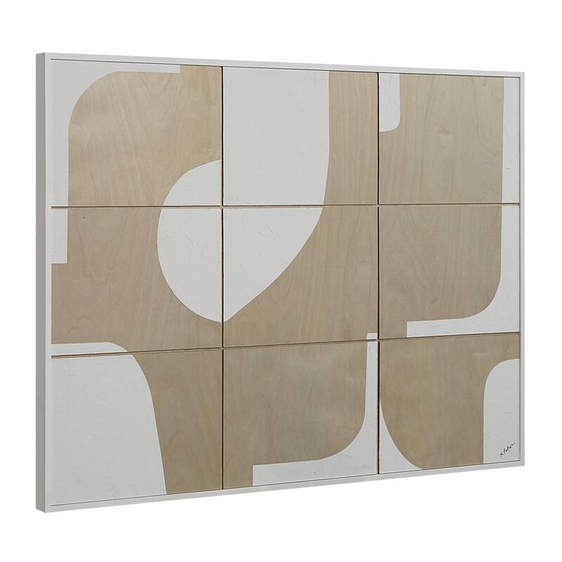 Erula 48" Wide Wall Art, Matte White