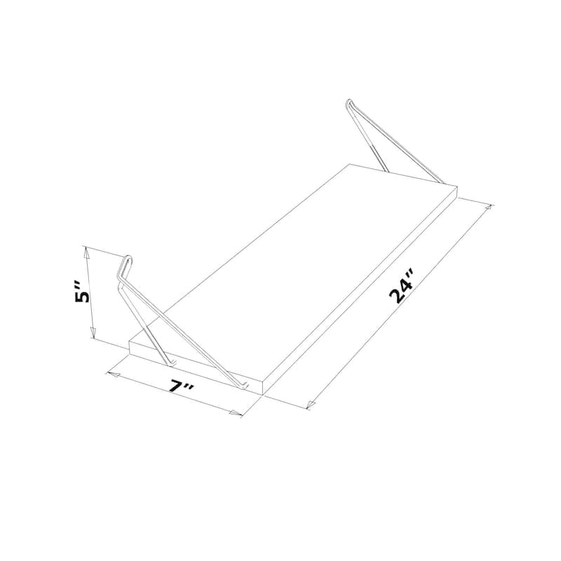 Altora Wood Base Modern Triple Shelf