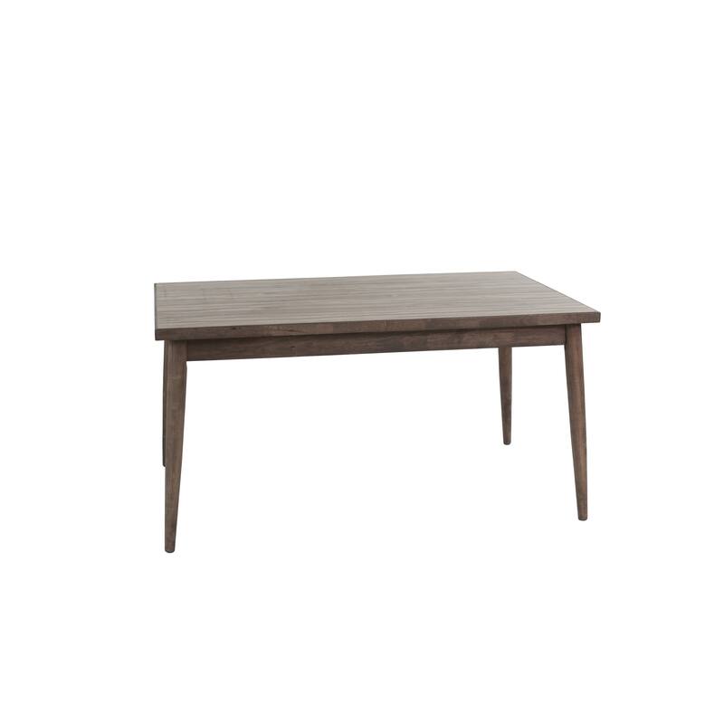 Contemporary Walnut Finish 1pc Dining Table Only Solid wood Rectangle Table Melamine MDF Dining Room Furniture