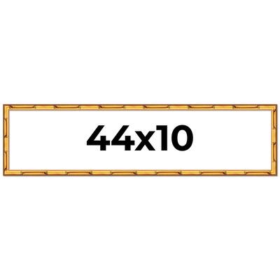 44x10 Frame Gold Bamboo Picture Frame Modern Photo Frame Includes UV Acrylic Shatter Guard Front Acid Free Foam Backing Board