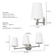 preview thumbnail 3 of 8, Hunter Nolita Vanity Wall Light - Bathroom - Contemporary, Transitional - White Glass Shades - Damp Rated!