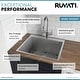 preview thumbnail 5 of 8, Ruvati Topmount Laundry Utility Sink 25" x 22" x 12" Tight Radius Deep 16 Gauge Stainless Steel - RVU6015 - Silver