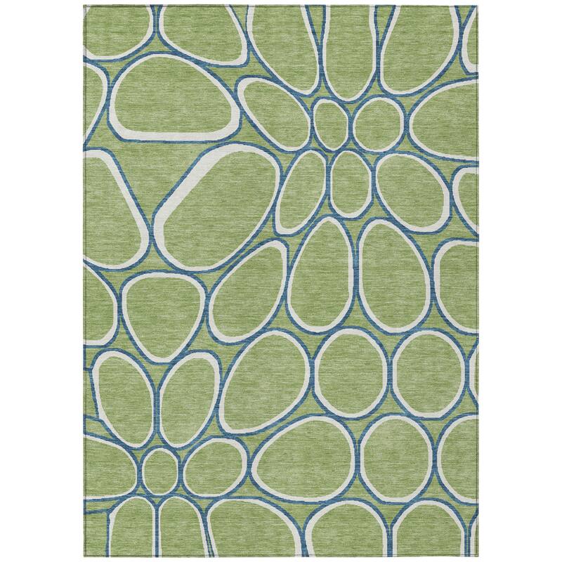 HomeRoots Abstract Transitional Rectangle Outdoor Rug