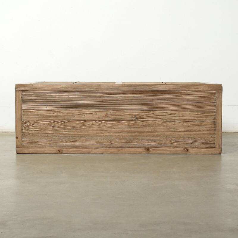 6-Drawer Chest 53Wx18Dx40H Weathered Natural Solid Pine