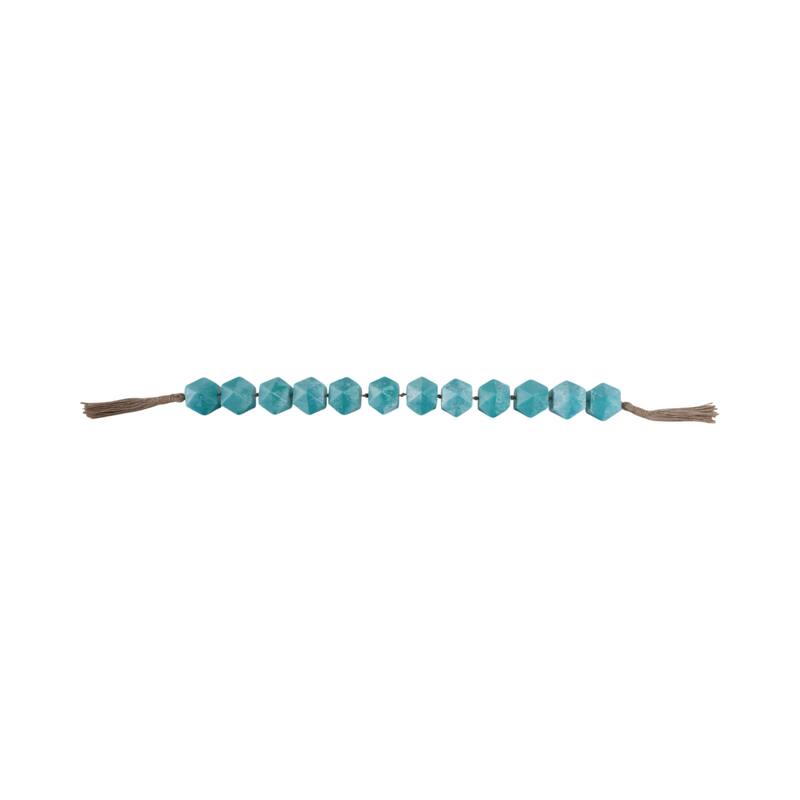Resin Decorative Bead Coastal Style Tassel Detail Home Decor - 2" Blue - 45" x 2" x 2"