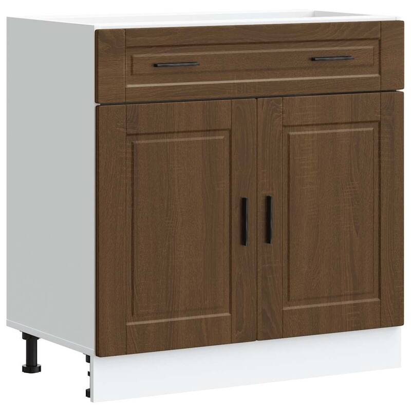 vidaXL Kitchen Base Cabinet Brown oak Engineered wood Kitchen Base Cabinet - 18.1 x 31.5 x 32.1