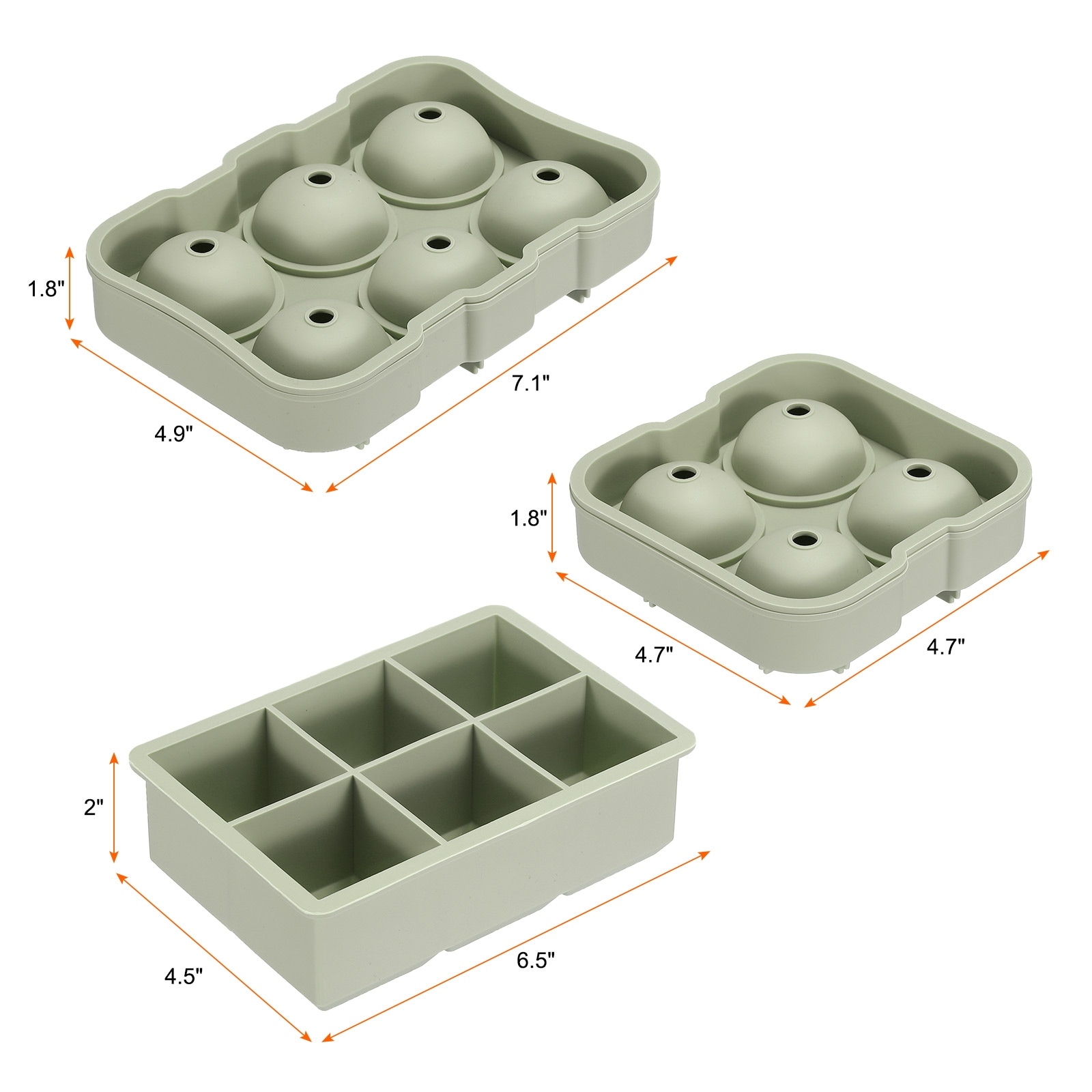 True Sphere Ice Tray, Dishwasher-Safe Silicone Ice Mold, Makes 6
