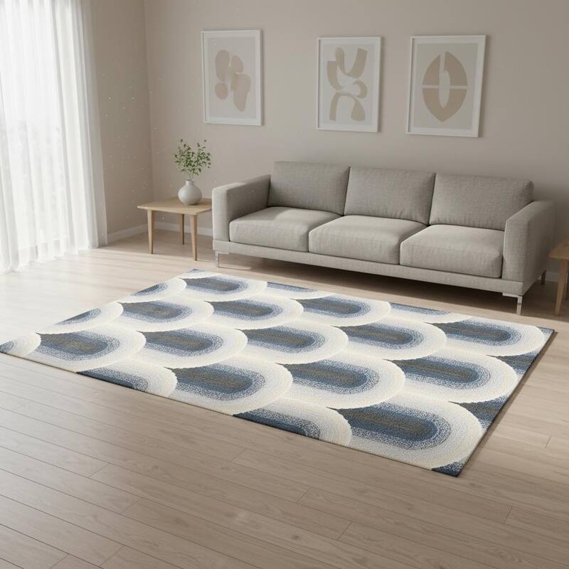 HomeRoots Geometric Modern Rectangle Area Rug - 5' X 8'