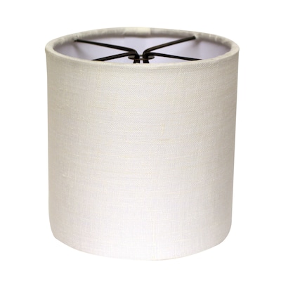 Drum Chandelier Lampshade with Double Flame Clip, Snow (Set of 6)