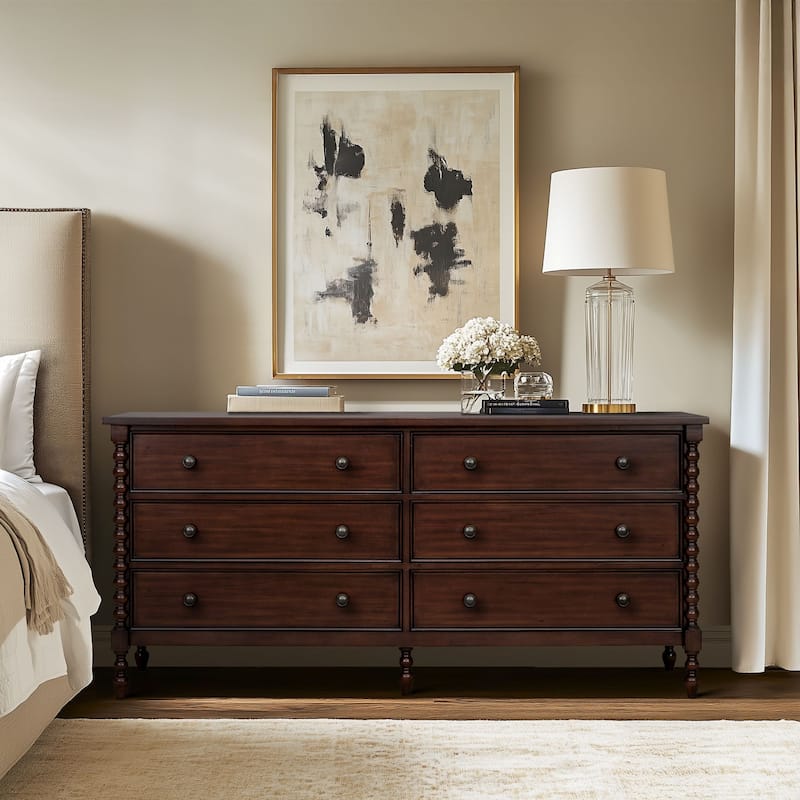 Madison Park Signature Beckett Large Dresser - Morocco Brown - 6-drawer