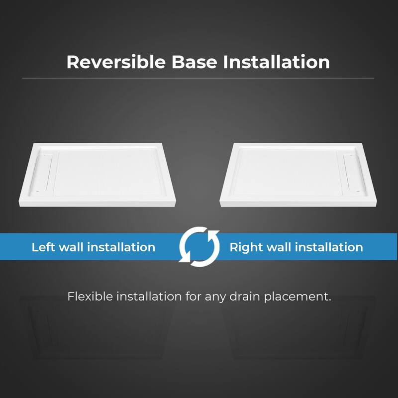 OVE DECORS Adena White Shower Base 60x36 in white