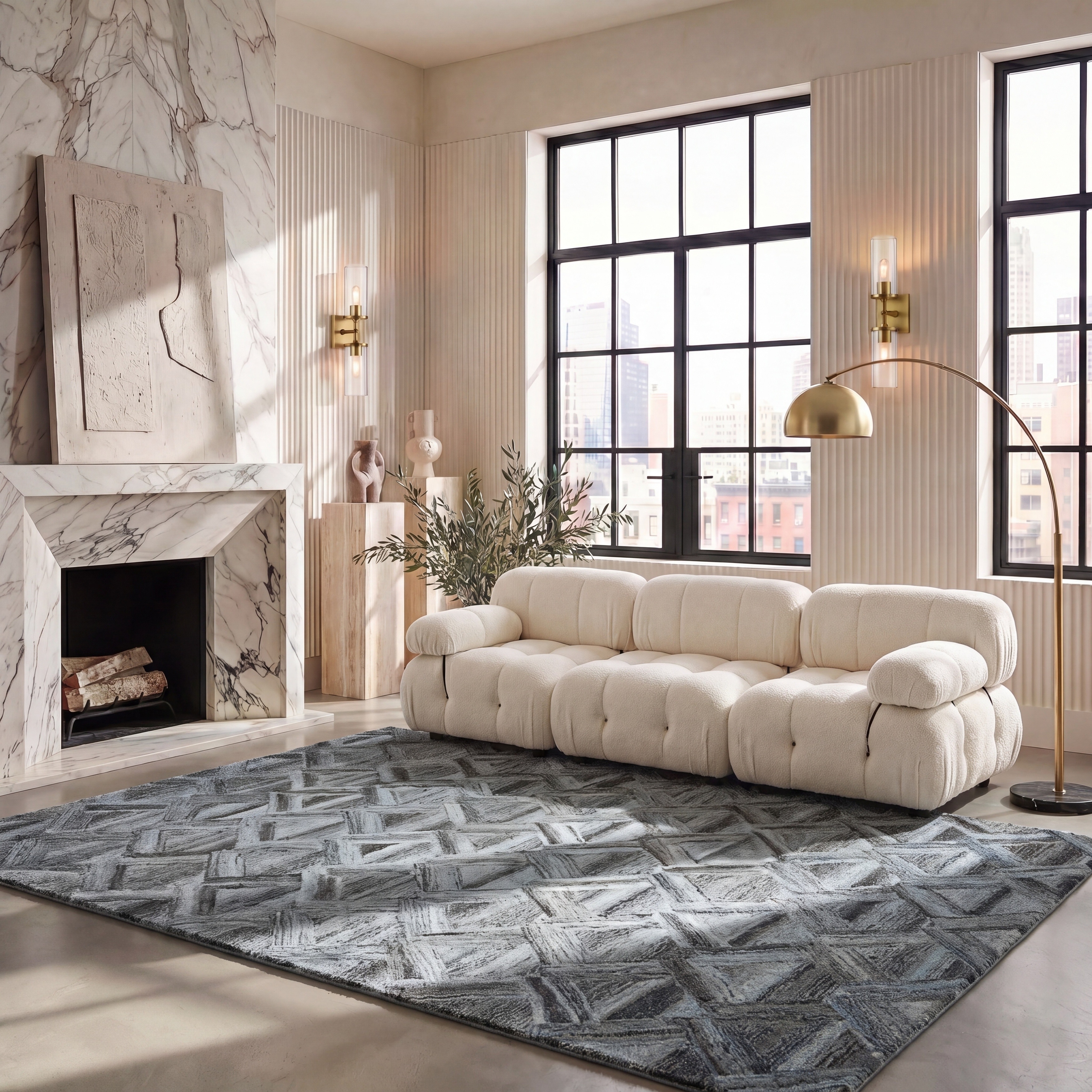 SAFAVIEH Handmade Abstract Gulshara Modern Wool Rug