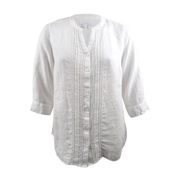 Shop Charter Club Women S Plus Size Linen Shirt Overstock 28130679