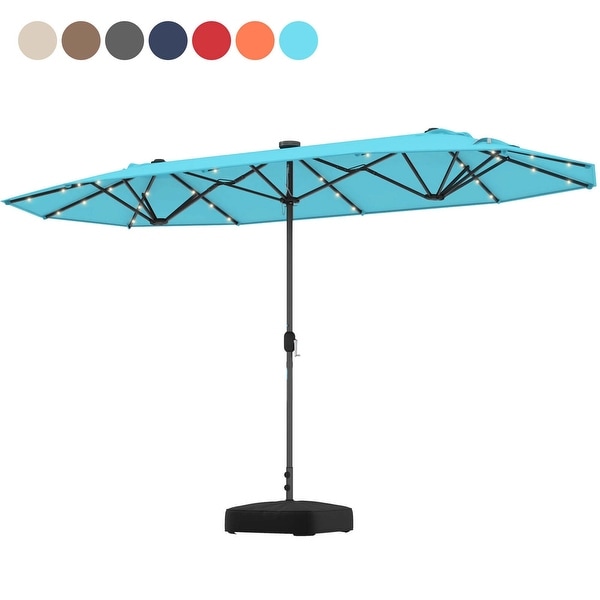 アマテラスループ Tangkula 13FT Double-sided Patio Umbrella with Solar Lights
