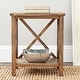 preview thumbnail 1 of 3, SAFAVIEH Cadence Oak Cross Back Table - 18.1" x 13.4" x 21.5"