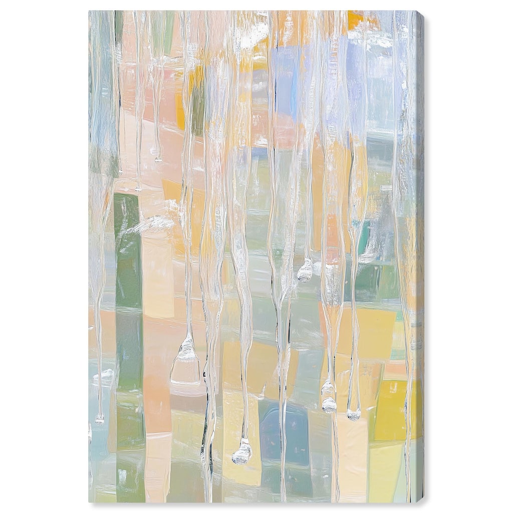 Vertical Drips Canvas by Art Remedy, Gallery Wrapped