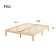 preview thumbnail 46 of 93, 12" Classic Solid Wood Platform Bed Frame