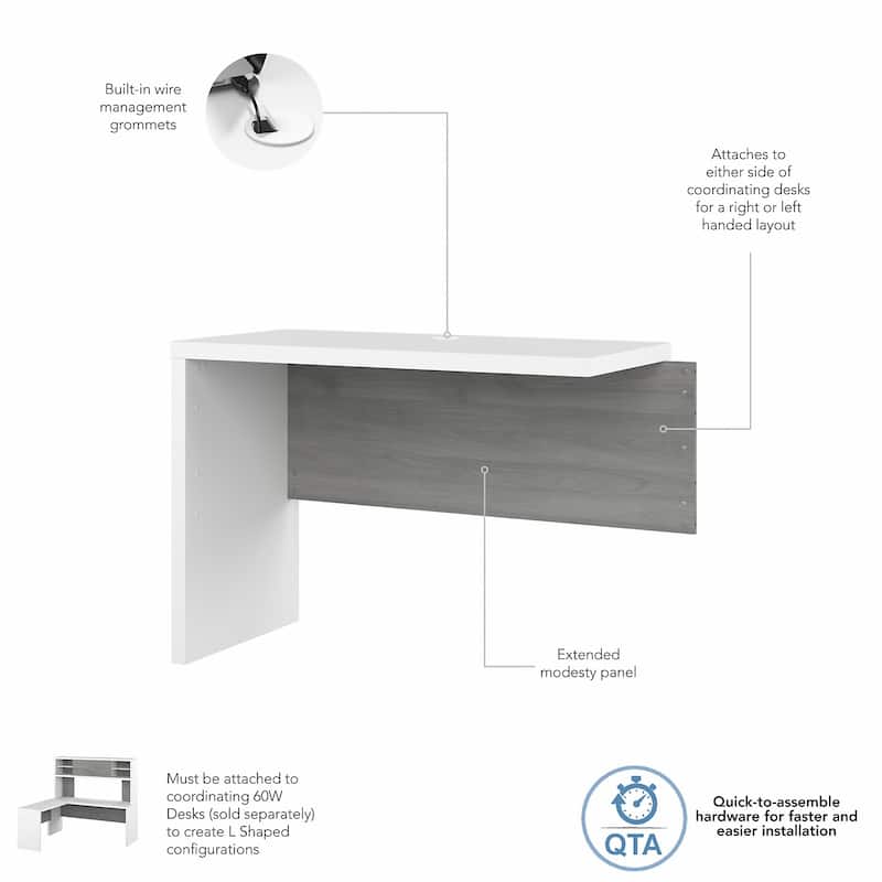 Echo 42W Desk Return/Bridge by Bush Business Furniture