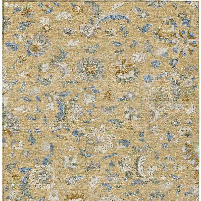 HomeRoots Floral Transitional Rectangle Outdoor Rug