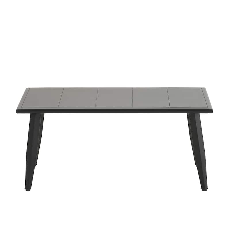 48" MDF Coffee Table with Dual-Tier Veneer & Staggered Shelf