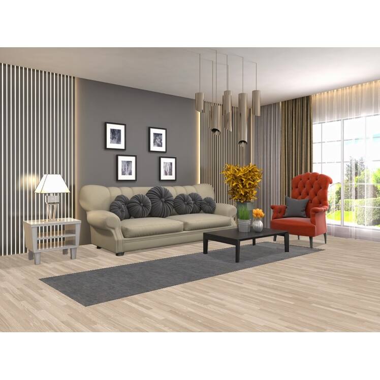 Gray Gabbeh Modern Runner Rug Handmade Wool Carpet - 2'9"x 9'7"