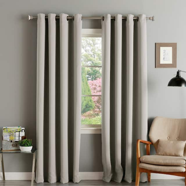 Aurora Home Thermal Insulated Blackout Grommet Top Curtain Panel Pair - 52" w x 72" l - Clay
