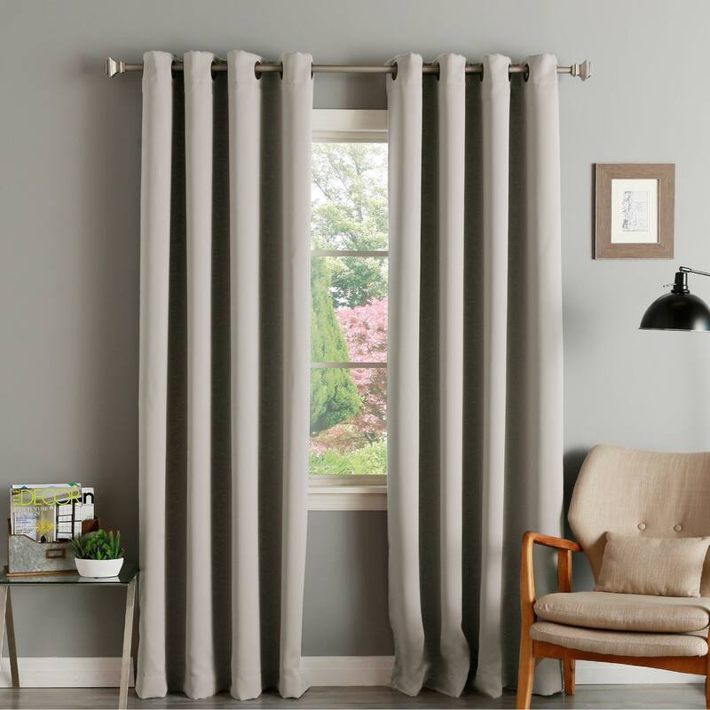 Aurora Home Thermal Insulated Blackout Grommet Top Curtain Panel Pair - 52" w x 72" l - Clay