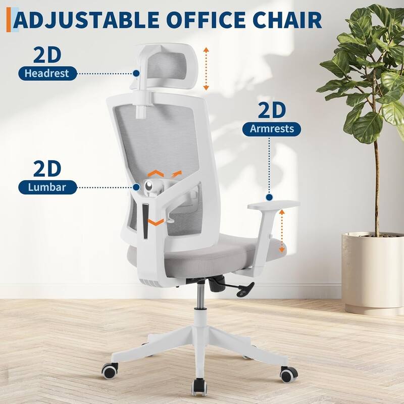 High Back Adjustable Ergonomic Desk Chair, Home Office Chair for Gaming, Naps