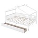 preview thumbnail 22 of 26, Full Size Wooden House-shaped Bed with Two Storage Drawers and Whimsical Sky Roof