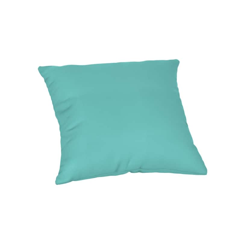 Sunbrella Solid Fabric 1-Piece Indoor/Outdoor Square Throw Pillow, 20"W x 20"L