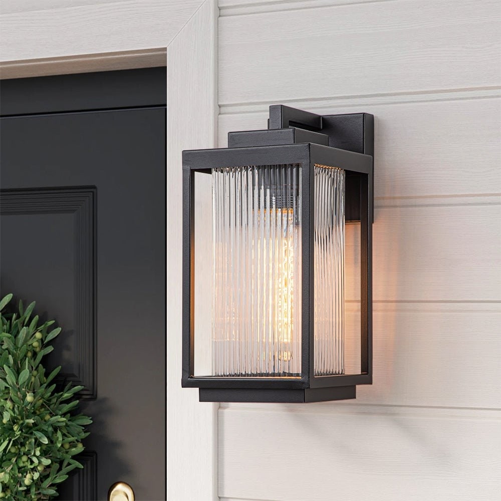 Fluted glass wall light outlet