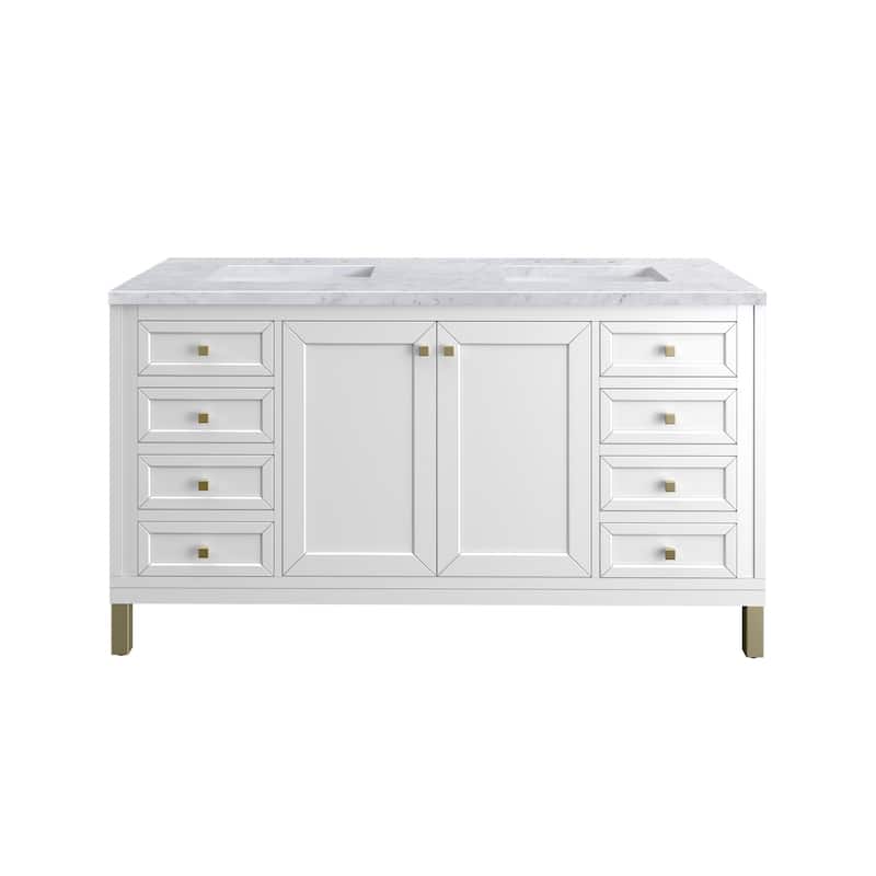 James Martin Vanities 503-V60D-3CAR Chicago 60" Free Standing Double