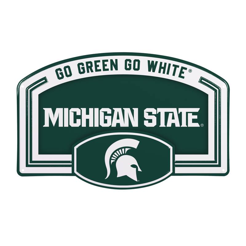 Michigan State University Embossed Steel Wall Sign, 11" x 17"