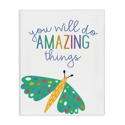 Stupell Amazing Things with Dragonfly Canvas Wall Art Design By Kim Allen