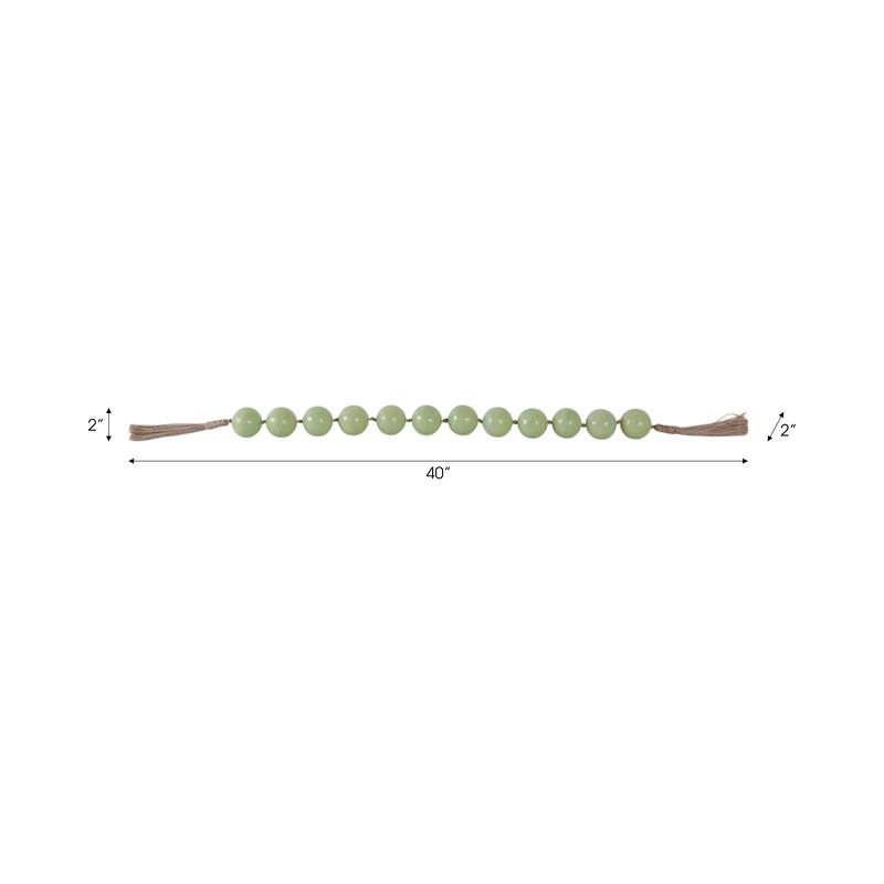 Resin Modern Decorative Beads with Jute Detailing and Textured Accents