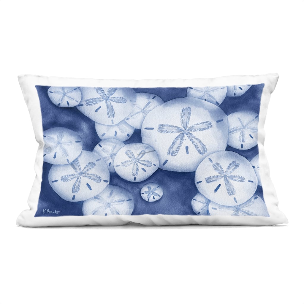 Stupell Watercolor Style Sand Dollars Decorative Printed Throw Pillow Design by Paul Brent
