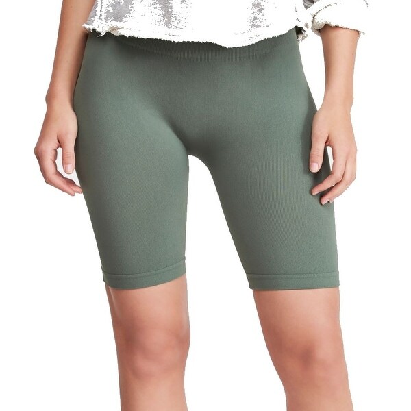 olive green biker shorts