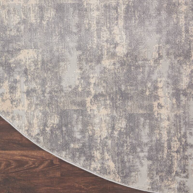 Rustic Textures Distressed Contemporary Abstract Area Rug