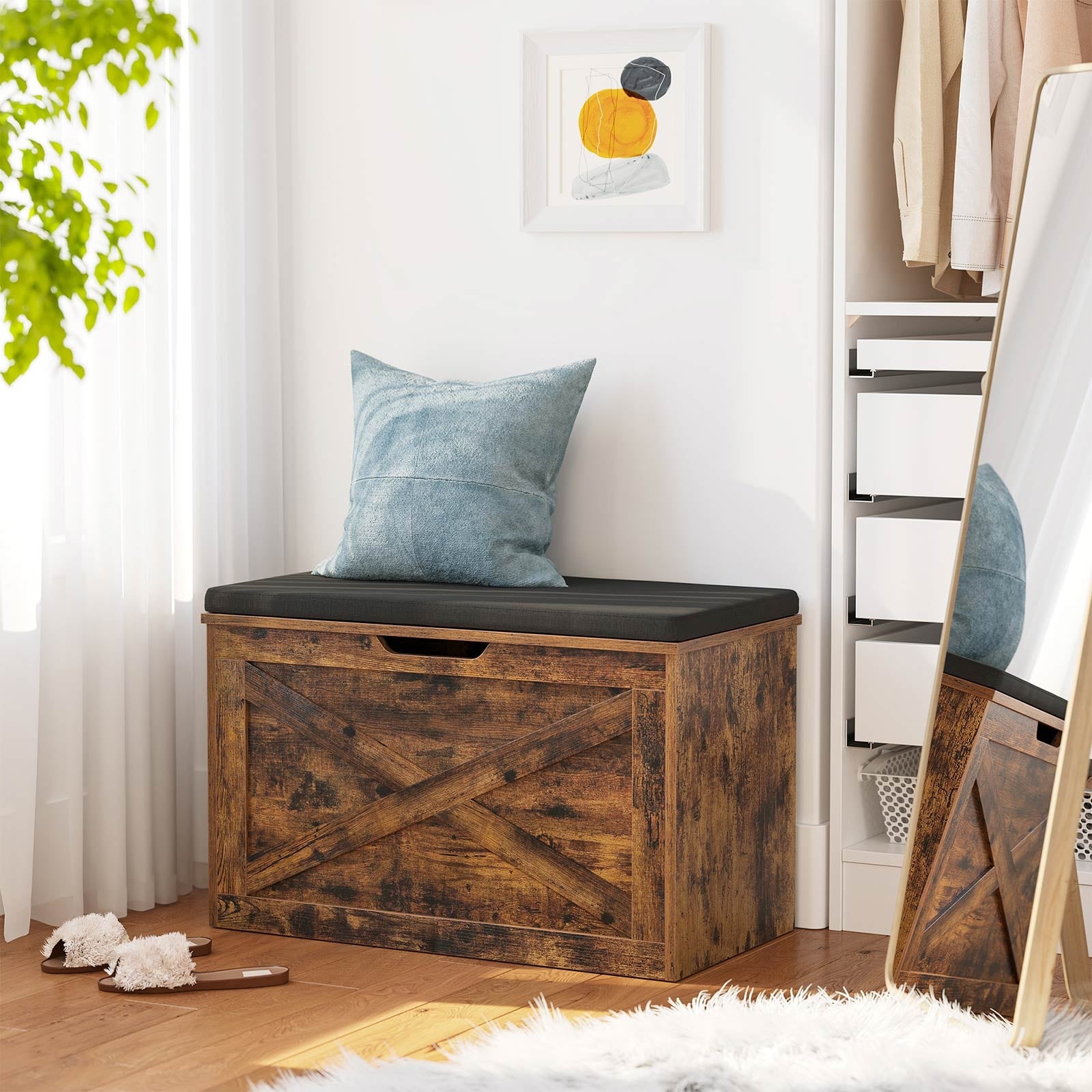 Vasagle shoe clearance bench storage cabinet