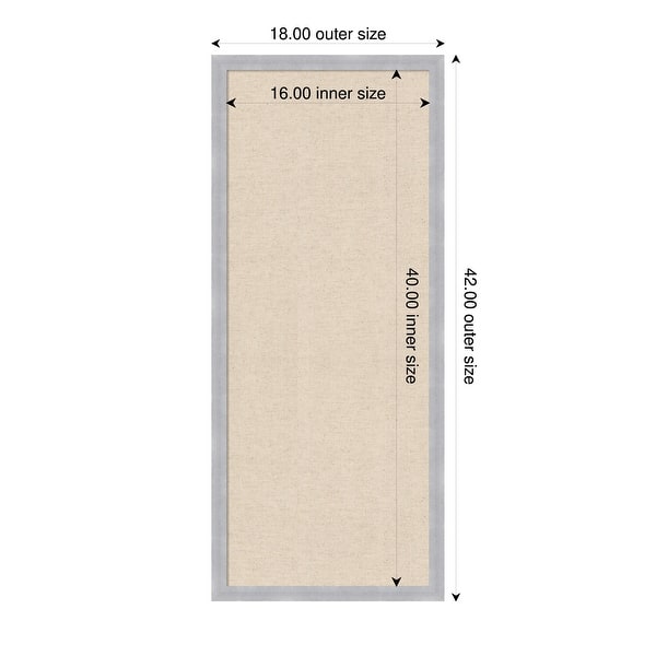 dimension image slide 87 of 91, Amanti Art Framed Fabric Pinboard Natural Linen Printed Bulletin Board