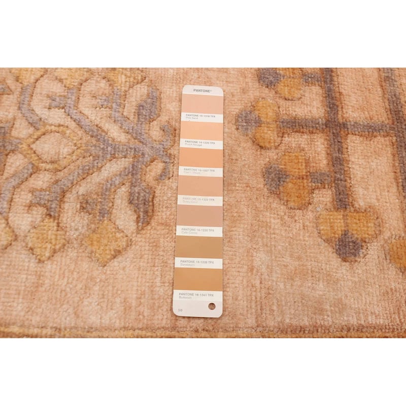ECARPETGALLERY Hand-knotted Mamluk Copper Silk Rug - 7'9 x 9'9