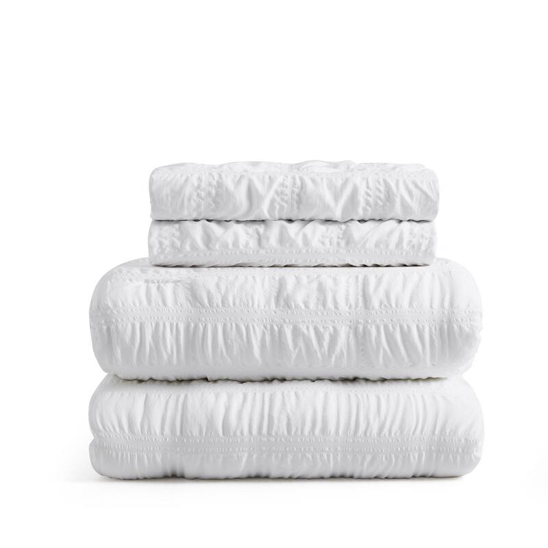 All Season Bubble Ruched Down Alternative Comforter Set
