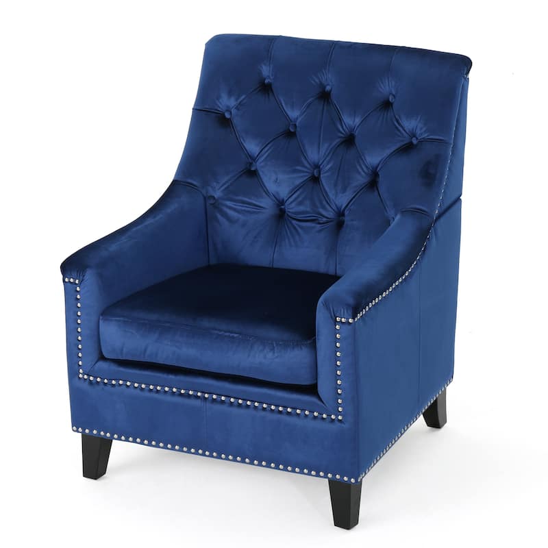 Jaclyn Velvet Club Chair by Christopher Knight Home