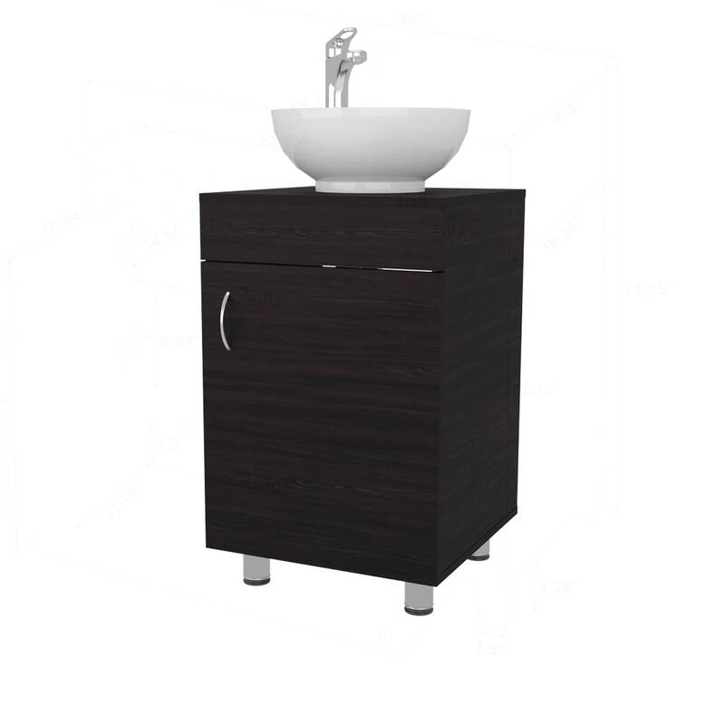 Stylish Bathroom Vanity with Integrated Sink and Spacious Cabinet