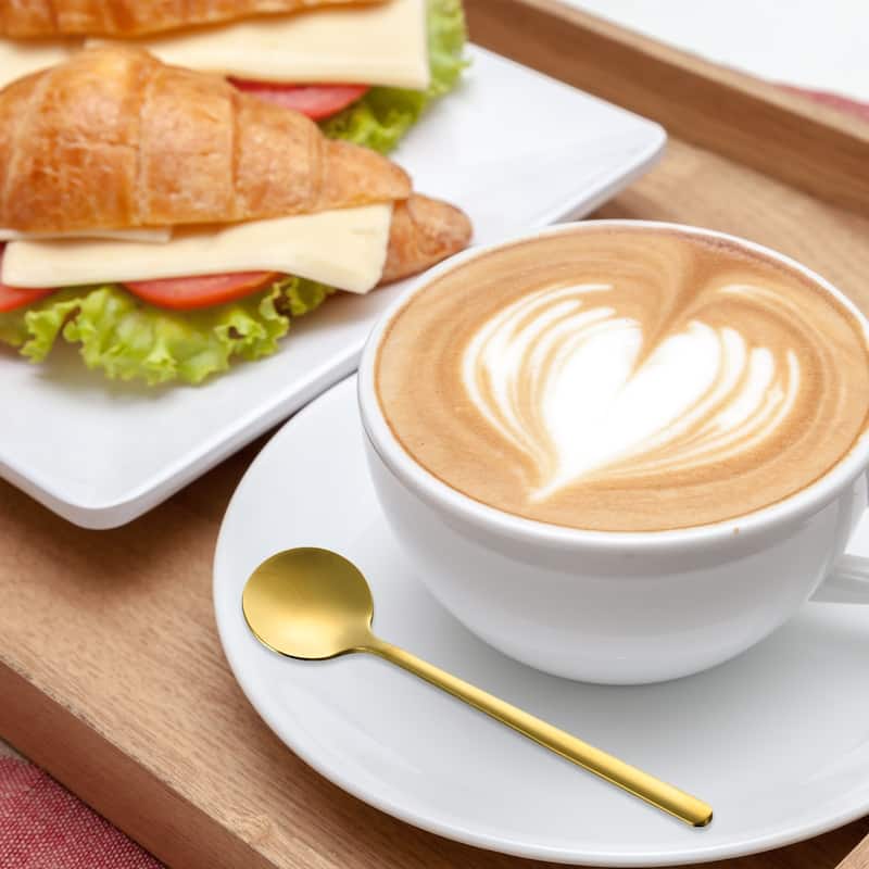 6pcs Espresso Spoons Stainless Steel Round Coffee Spoon